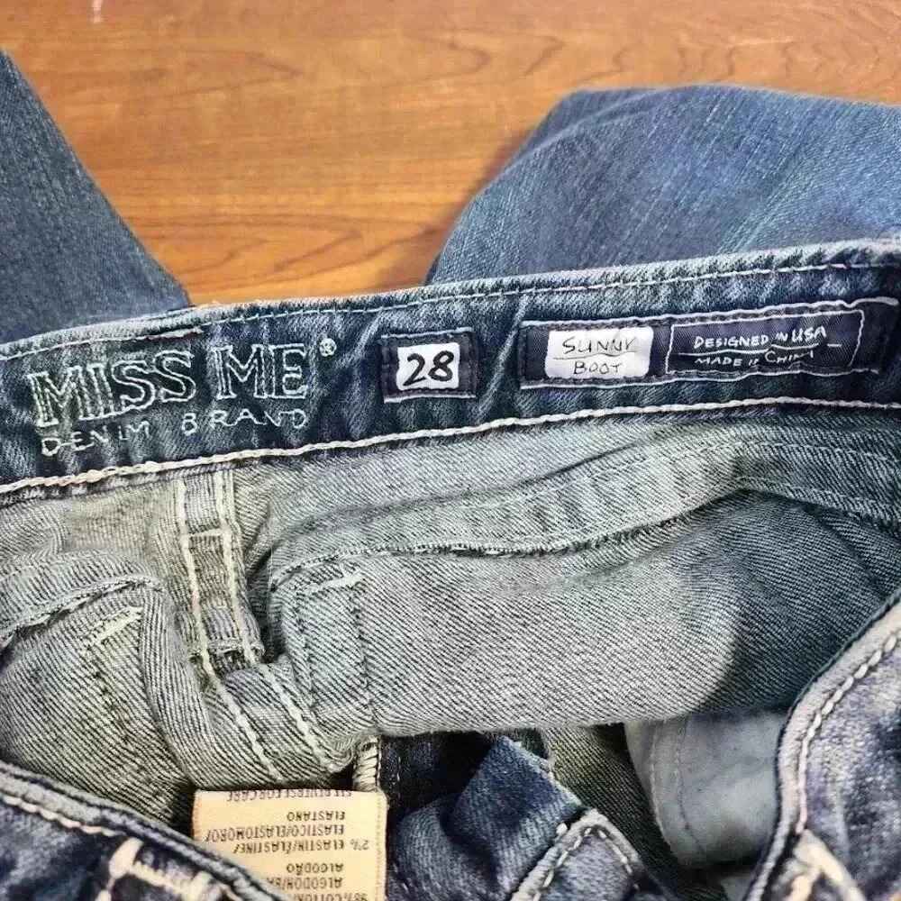 Miss Me Womens Sunny Bootcut Jeans 28x32 JPD1015-5 - Picture 12 of 13